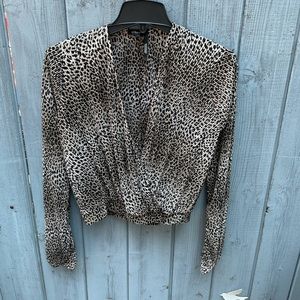 Flattering leopard print blouse